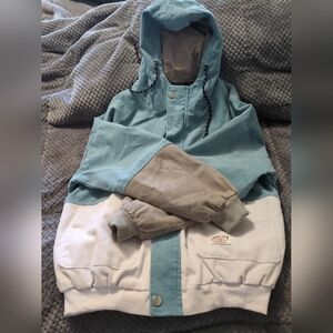 Zaful Size M Multicolor Button/Zip Ribbed Long Sleeve Hood Jacket